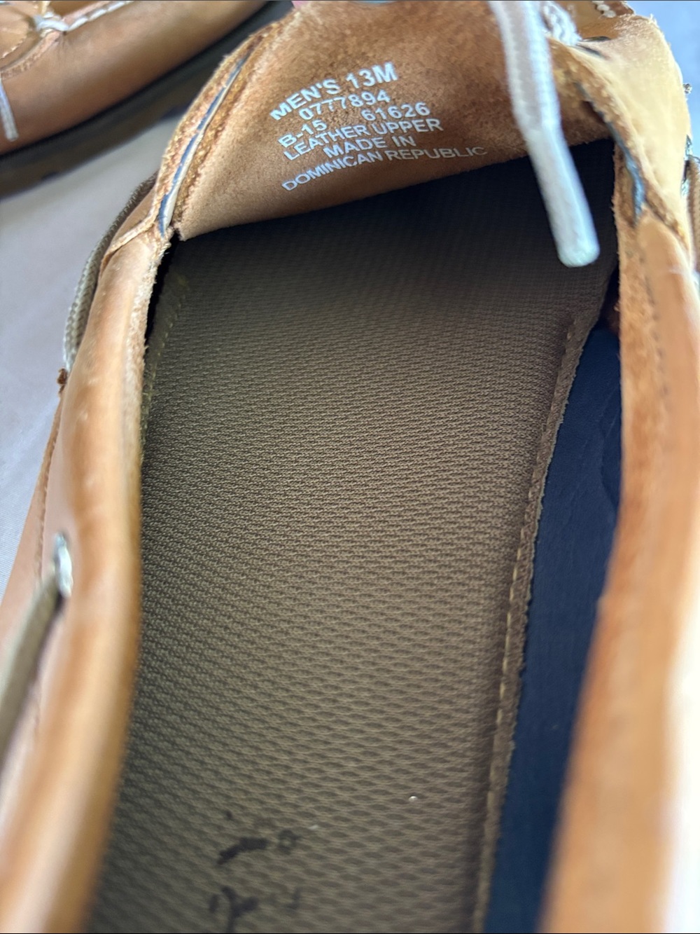 Sperry Men’s Cognac Leather Boat Shoes - Picture 4 of 13